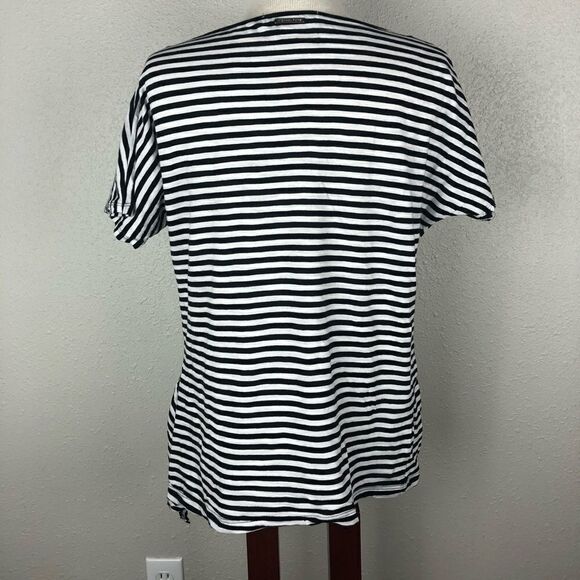 Michael Kors Black and White Striped Top Size S - Picture 5 of 8